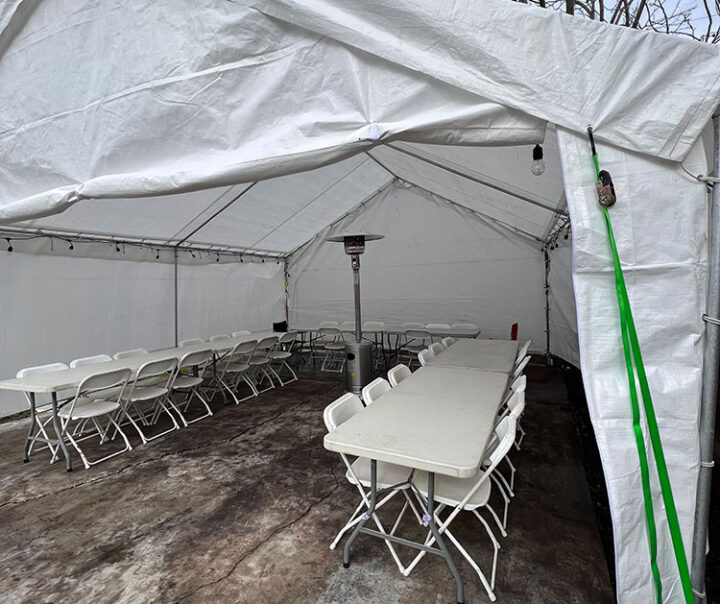 Occasion Party Rentals - outdoor canopy tent tables chairs heater for rent for party manteca